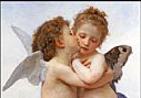 William Bouguereau Famous Paintings - the first kiss